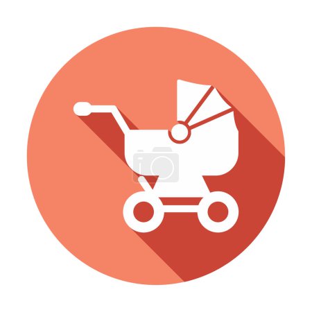 Ilustración de Bebé cochecito icono, vector de ilustración - Imagen libre de derechos
