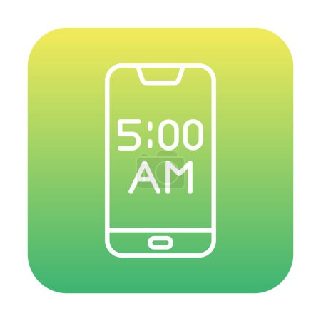 Téléchargez les illustrations : Illustration vectorielle d'icône d'alarme Smartphone - en licence libre de droit