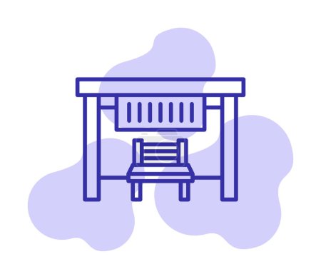 Illustration for Bus Stop  web icon vector illustration - Royalty Free Image