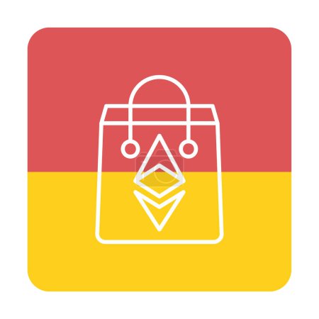 Ethereum Bag web icon, vector illustration 