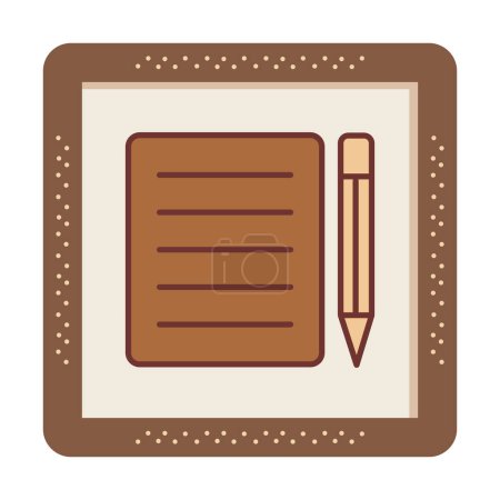 Téléchargez les illustrations : Simple icône Note Pad, illustration vectorielle - en licence libre de droit