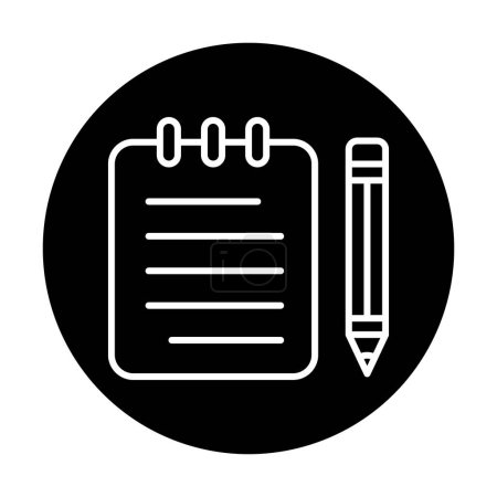 Téléchargez les illustrations : Notes Illustration vectorielle de l'icône d'écriture - en licence libre de droit