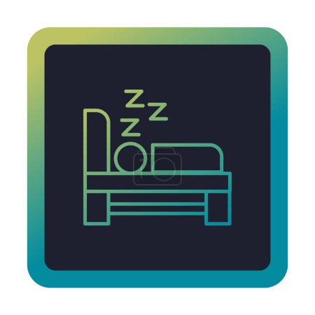 Illustration for Sleeping bed icon vector illustration - Royalty Free Image