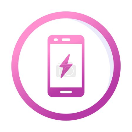 Illustration for Recharge Mobile icon vector illustration - Royalty Free Image