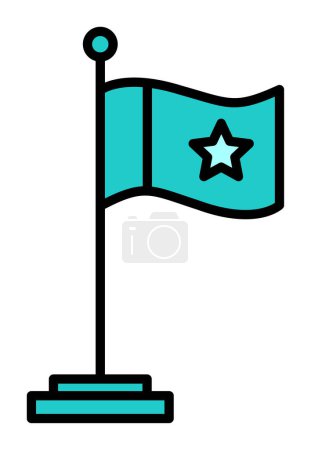 Illustration for Flag icon, vector illustration simple design - Royalty Free Image