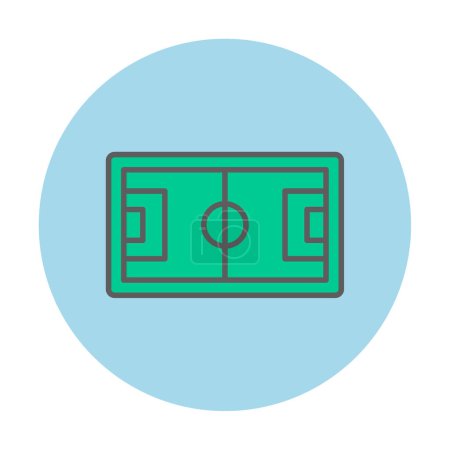 Illustration for Football Pitch icon web vector - Royalty Free Image
