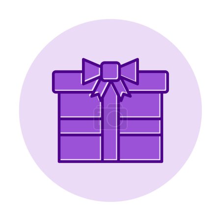 Téléchargez les illustrations : Icône boîte cadeau, illustration vectorielle conception simple - en licence libre de droit