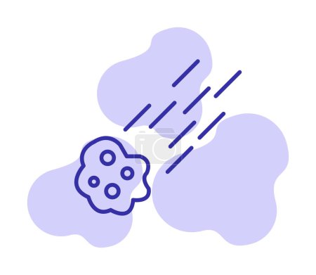 Meteor flat icon vector illustration