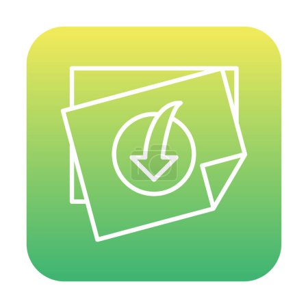 Illustration for File Download icon, vector illustration - Royalty Free Image
