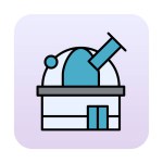 vector illustration of Space Observatory icon                