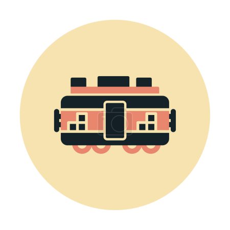 Illustration for Vector illustration of train cargo - Royalty Free Image