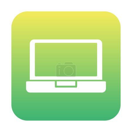 Téléchargez les illustrations : Icône ordinateur portable, illustration vectorielle conception simple - en licence libre de droit