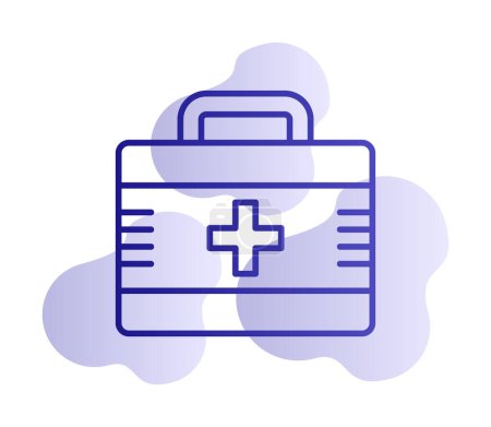 Illustration for First aid kit icon. medical equipment for emergency - Royalty Free Image