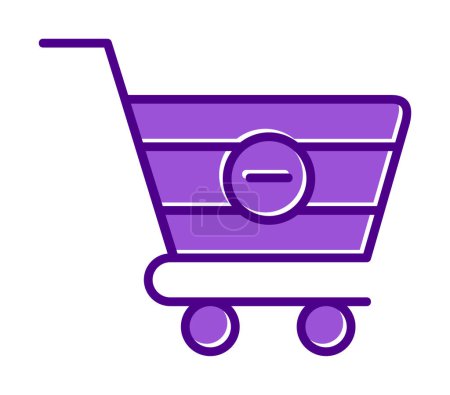 Illustration for Delete Cart icon vector illustration - Royalty Free Image