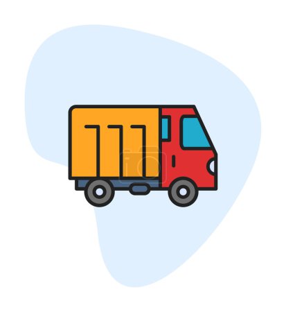 Ilustración de Vector icono de camión para su diseño web y aplicación móvil, concepto de logotipo de camión de carga - Imagen libre de derechos