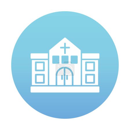 Téléchargez les illustrations : Icône de l'église, illustration vectorielle - en licence libre de droit