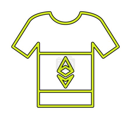 Téléchargez les illustrations : Ethereum signe en t-shirt. icône web illustration simple - en licence libre de droit