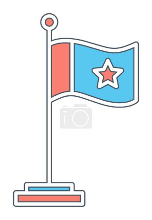 Ilustración de Icono de la bandera, vector ilustración diseño simple - Imagen libre de derechos