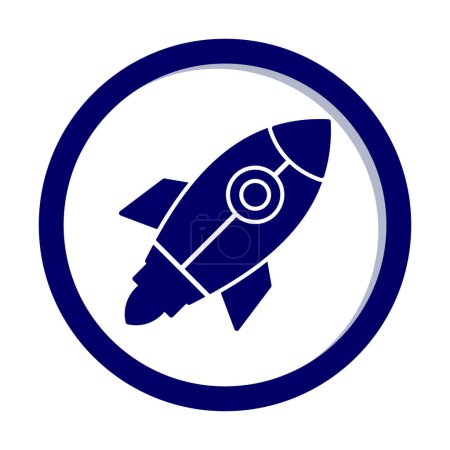 Ilustración de Vector ilustración de cohete. Concepto de inicio - Imagen libre de derechos