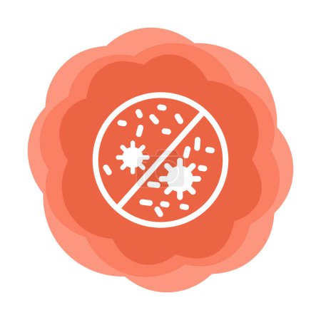 Ilustración de Icono antibacteriano. signo de virus. diseño vectorial - Imagen libre de derechos