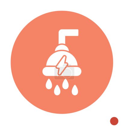 Téléchargez les illustrations : Icône web douche d'eau, illustration - en licence libre de droit