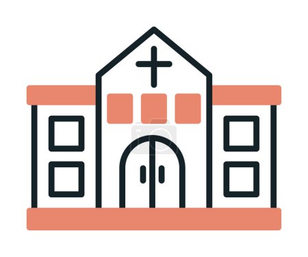 Illustration for Church icon, vector illustration - Royalty Free Image