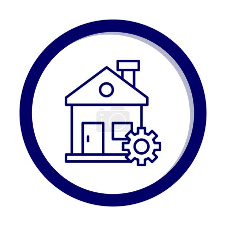 Illustration for House Repair icon vector illustration - Royalty Free Image