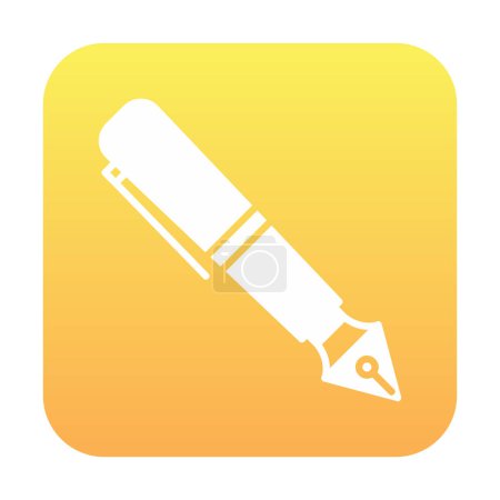 Téléchargez les illustrations : Stylo plume icône Illustration vectorielle - en licence libre de droit