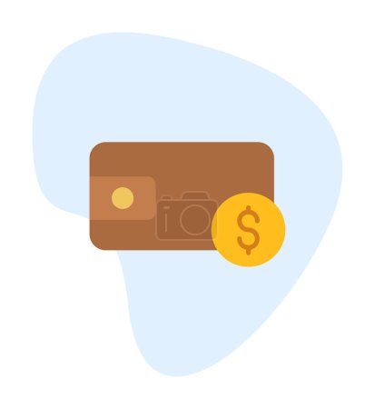 Illustration for Wallet vector icon simple illustration - Royalty Free Image