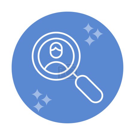 Illustration for Search people concept, magnifying glass icon vector illustration - Royalty Free Image