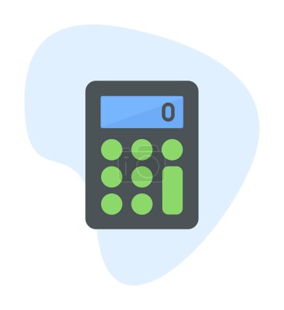 Photo for Calculator icon, colorful illustration on white background - Royalty Free Image