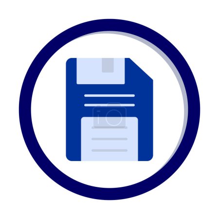 Ilustración de Simple icono de disquete, ilustración vectorial - Imagen libre de derechos