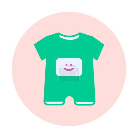 Icône de tenue de bébé garçon, illustration vectorielle
