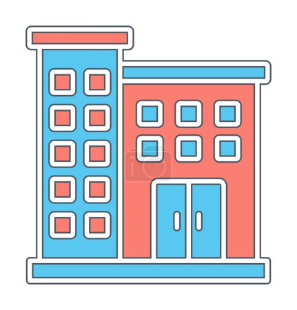 Illustration for Building. web icon simple design - Royalty Free Image