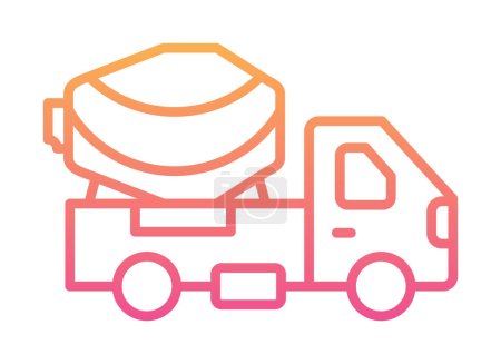Illustration for Cement Truck icon vector illustration - Royalty Free Image