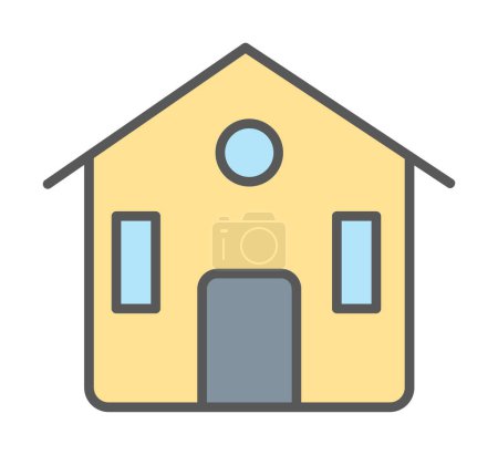 Téléchargez les photos : Maison icône vectorielle colorée - en image libre de droit