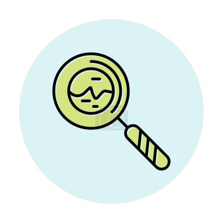Illustration for Magnifying glass icon. Search button, colorful vector illustration - Royalty Free Image