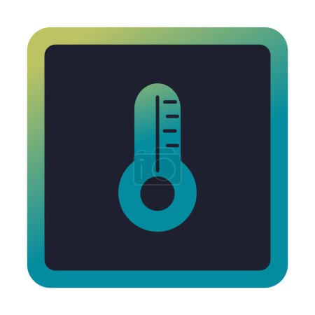 Ilustración de Ilustración vectorial del icono del termómetro plano - Imagen libre de derechos