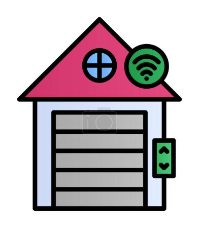 Ilustración de Smart Garage icono web, ilustración vectorial - Imagen libre de derechos