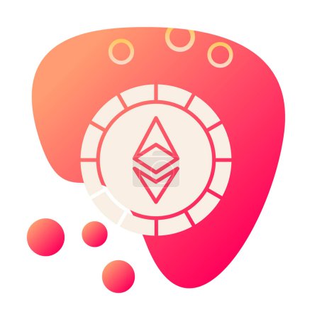 Illustration for Ethereum Coin icon vector illustration - Royalty Free Image