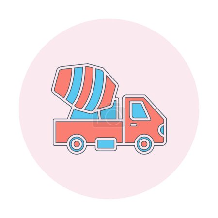 Illustration for Cement Truck icon vector illustration - Royalty Free Image