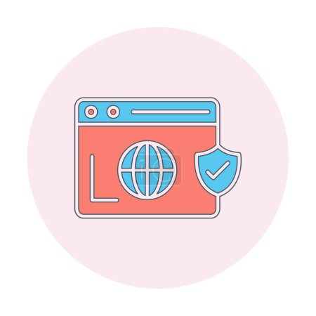 Illustration for Browser web icon, vector illustration - Royalty Free Image