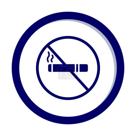 Téléchargez les illustrations : Illustration vectorielle non fumeur sur fond blanc - en licence libre de droit