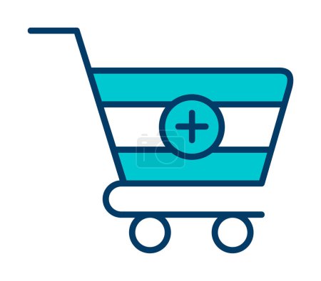 Illustration for Simple Add To Cart shopping icon, vector illustration - Royalty Free Image