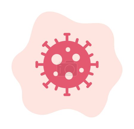Illustration for Flat style corona virus pandemic web symbol   icon - Royalty Free Image