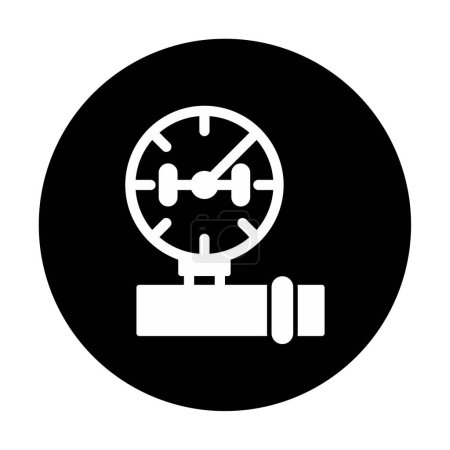 Illustration for Flat Measure manometer icon flat vector. - Royalty Free Image