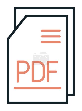 Illustration for Pdf file format icon vector illustration - Royalty Free Image
