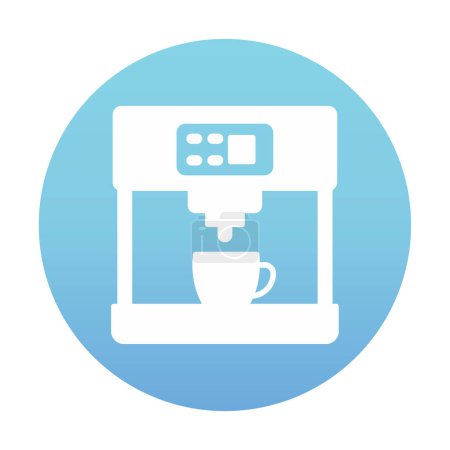 Téléchargez les illustrations : Icône de machine à café, illustration vectorielle - en licence libre de droit