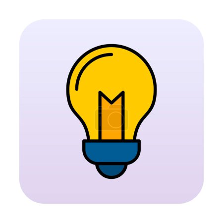 Téléchargez les illustrations : Icône web ampoule illustration simple - en licence libre de droit
