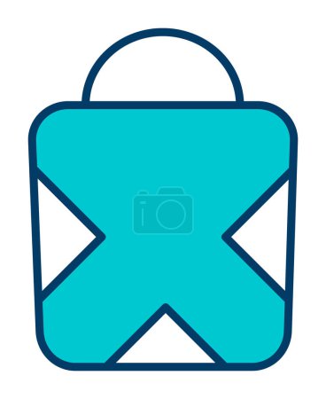 Téléchargez les photos : Icône de sac à provisions, illustration vectorielle design simple - en image libre de droit